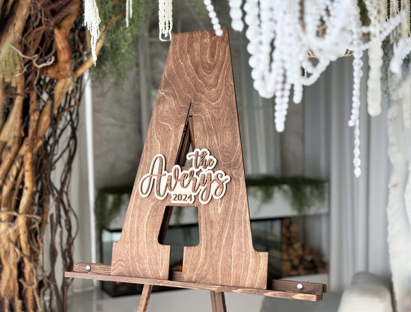 Wedding Guest Book Alternative -  Wedding Reception Table Decor - Wood Letters