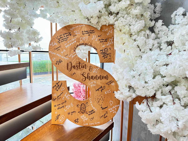 Personalized Wedding Letter Guest Book Alternative -  Destination Wedding Decorations - Modern Wedding Décor